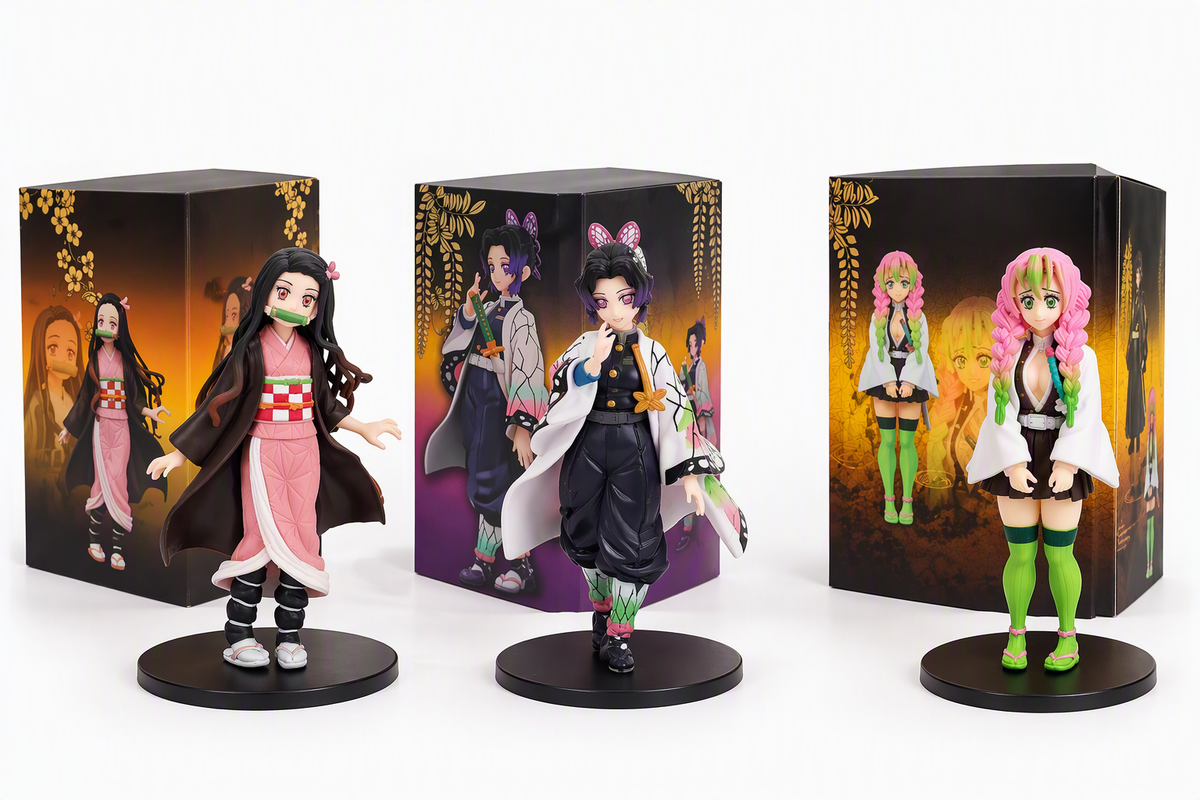 Nezuko, Shinobu y Mitsuri | Pack de 3 | 14-18 cm